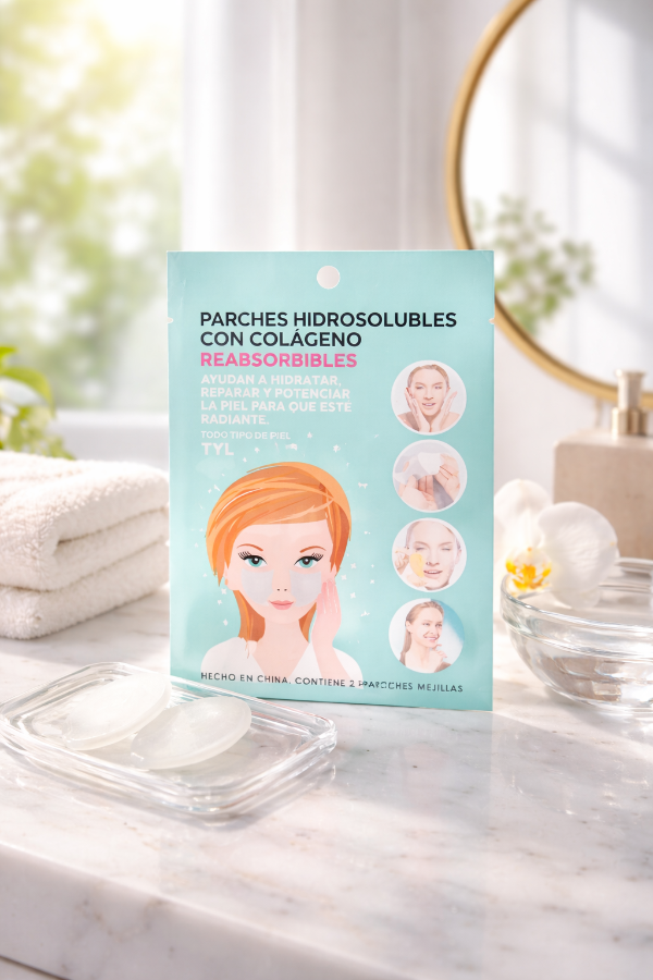Producto - 2x PARCHE HIDROSOLUBLE REABSORBIBLE PARA MEJILLAS
