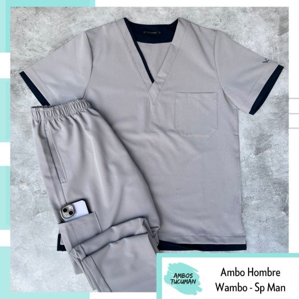 Producto - Ambo Wambo Gris Detalle Azul (Manhattan)