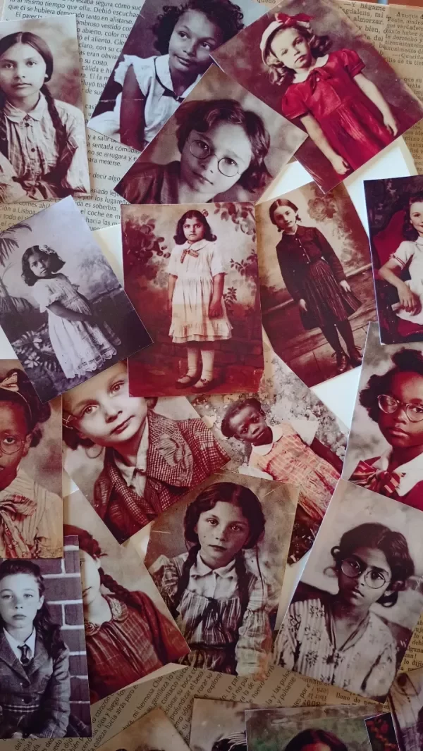 Producto - Set de fotos Niñas vintage tamaño grande