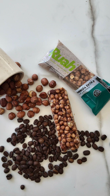 Producto - Barras de Cereal Naturales Ruah ENERGIA EXTRA - con Café y Avellanas x 12 u.