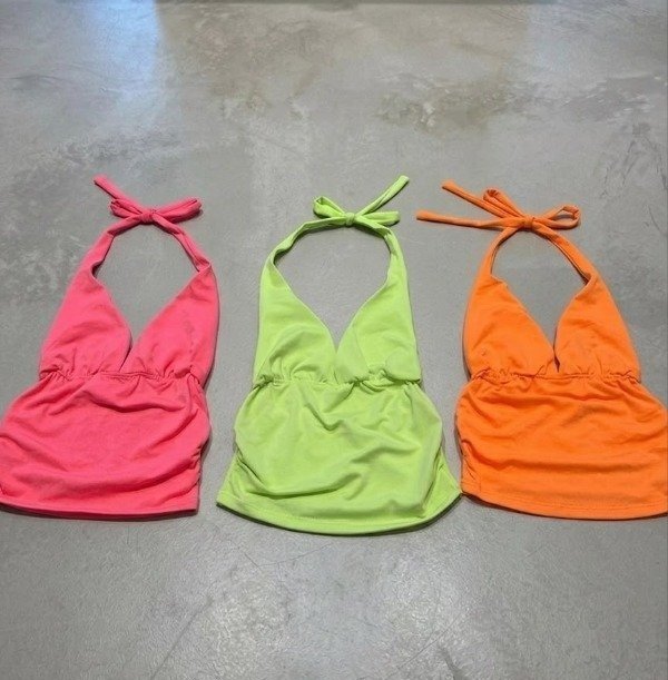 Producto - TOP MARILYN PARA ATAR FRUNCE FLUOR MICROFIBRA - 0