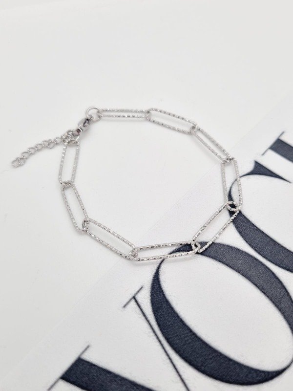 Producto - Pulsera acero quirurgico eslabones text