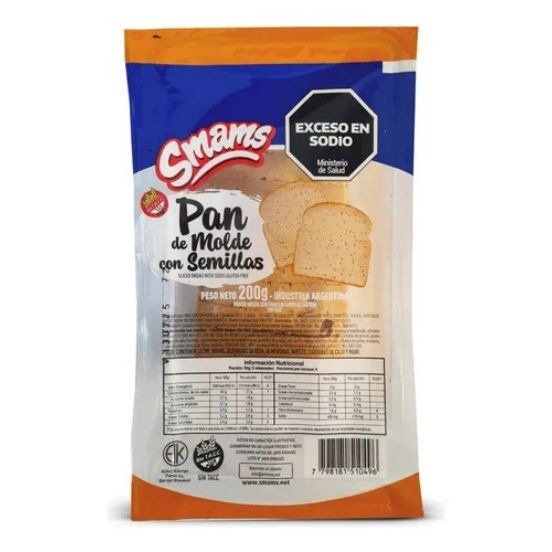 Producto - Pan de Molde con Semillas x200grs (Smams)