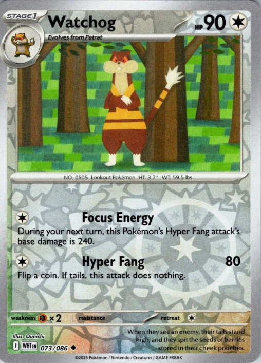 Producto - Watchog - 073/086 - White Flare - Reverse Holo