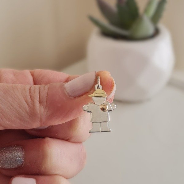 Producto - Dije nenito de plata y oro