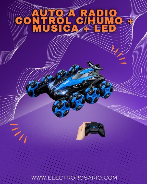 Producto - AUTO A RADIO CONTROL C/HUMO + MUSICA + LED