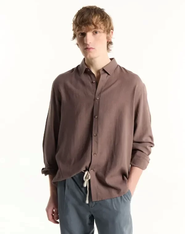 Producto - Camisa Helechos chocolate