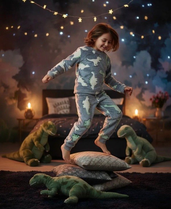 Producto - Pijama Micropolar Dinosaurio luminoso