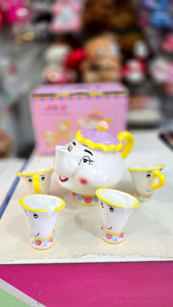 Producto - Set de Tazas de Cerámica  La Bella y la Bestia