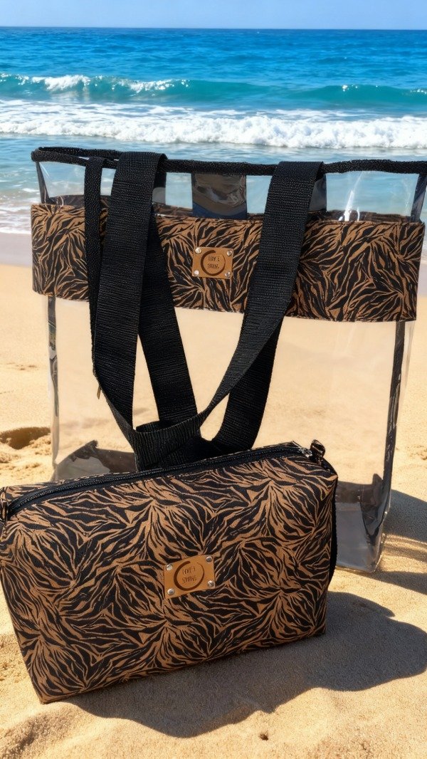 Producto - Bolso cristal + neceser "IPANEMA" en STOCK animal print