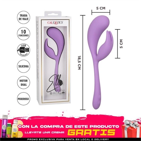 Producto - Elle estimulador de punto G con vibrador de clitoris de silicona liquida
