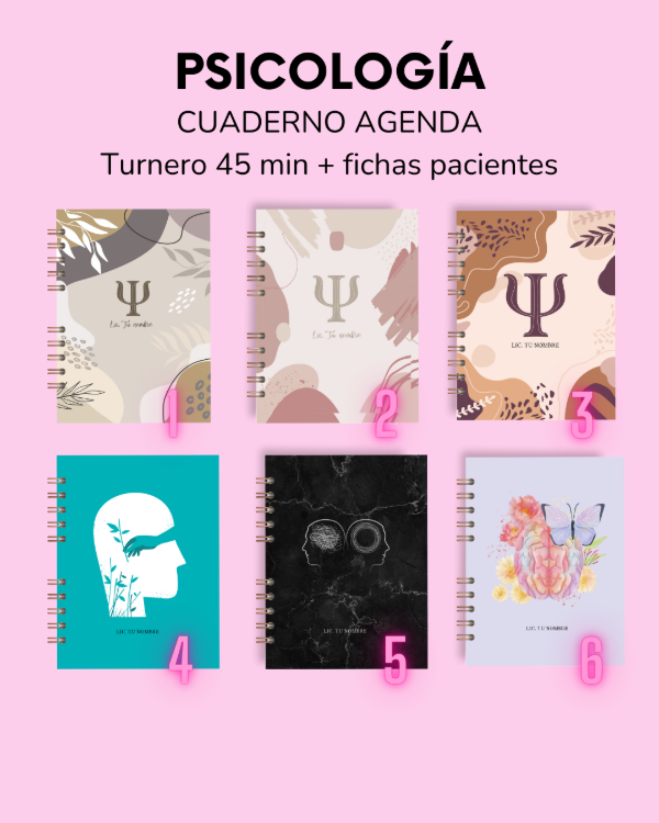 Producto - CUADERNOS AGENDA PSICOLOGIA TURNERO 45 MIN - 0