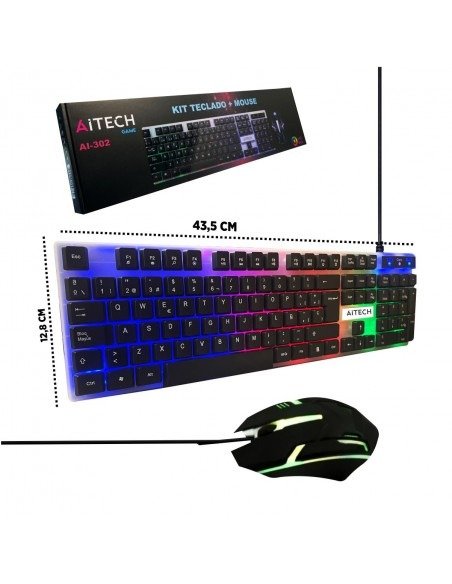 Producto - Teclado Aitech Gamer AI-503 Retroiluminado RGB Con Cable