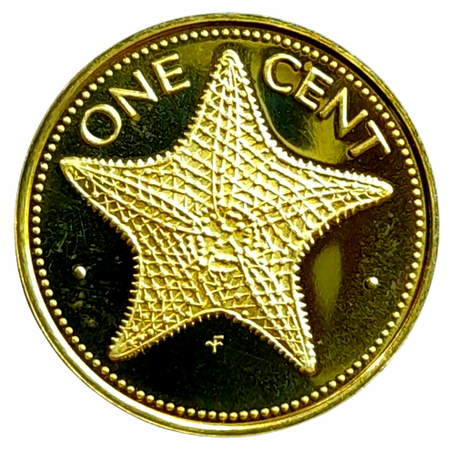 Producto - Bahamas PROOF 1 Cent 1974 Estrella de Mar (94.000) Km#16 Unc