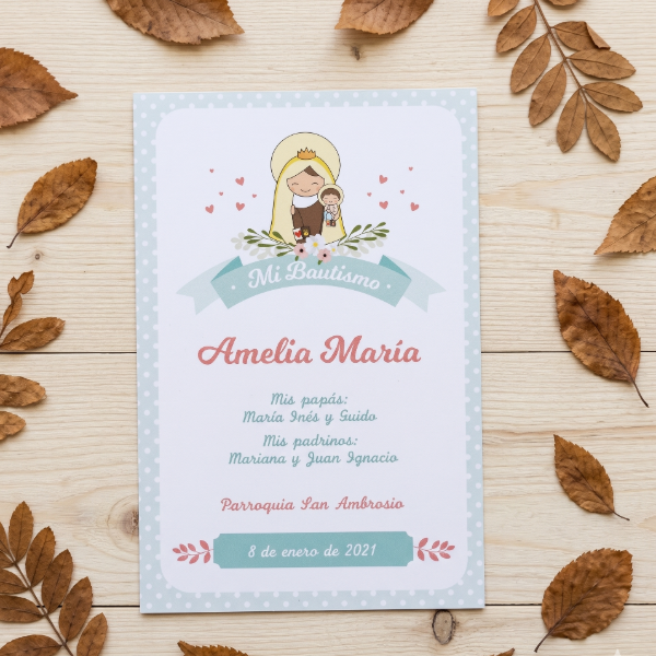 Producto - Diseño de Estampitas - Modelo Virgen del Carmen