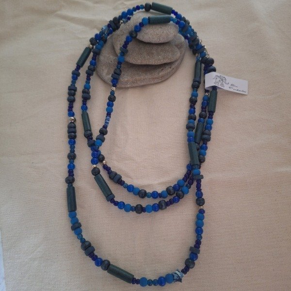 Producto - Collar Mil Vueltas Azul.