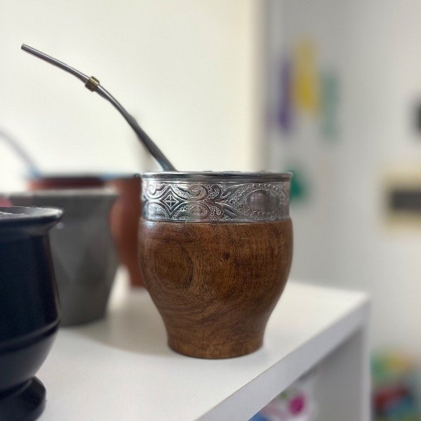 Producto - Mate Imperial Algarrobo Virola Acero 7667
