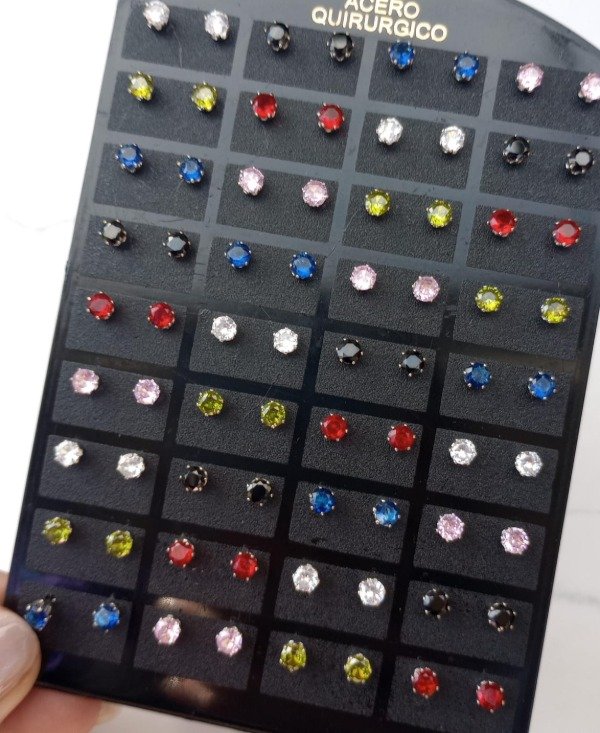 Producto - Aros Mini Cubic Engarzado - 0