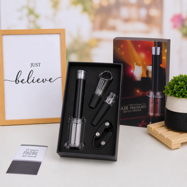 Producto - Set de vino con destapador a presión