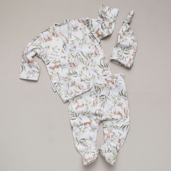 Producto - Canguros - Ajuar 3 piezas estampado con BATITA
