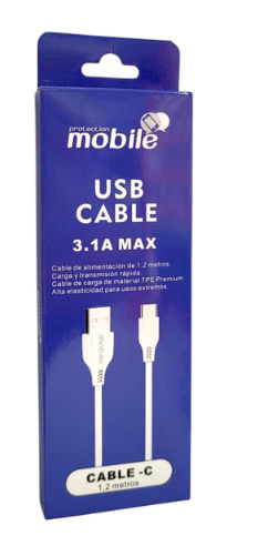 Producto - CABLE MOBILE USB A C 1,2 METROS COLOR NEGRO