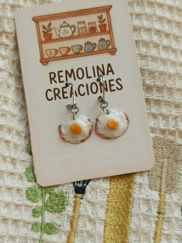 Producto - Aros Colgantes - Huevos fritos