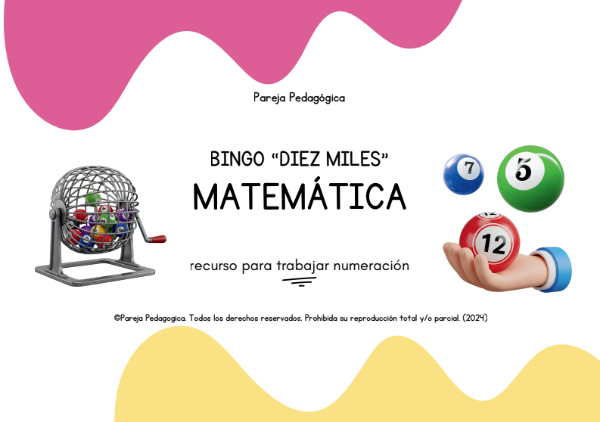 Producto - Bingo "Diez Miles" - Juego Matemático para Numeración