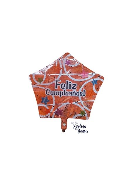 Producto - Globo Estrella Feliz Cumpleaños Estrellas Colores 18"