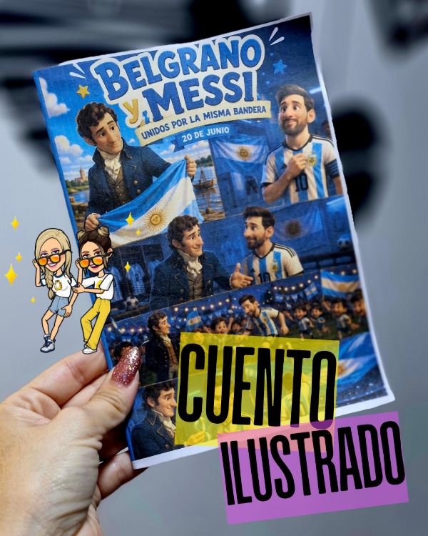 Producto - CUENTO ILUSTRADO: BELGRANO Y MESSI UNIDOS POR LA MISMA BANDERA