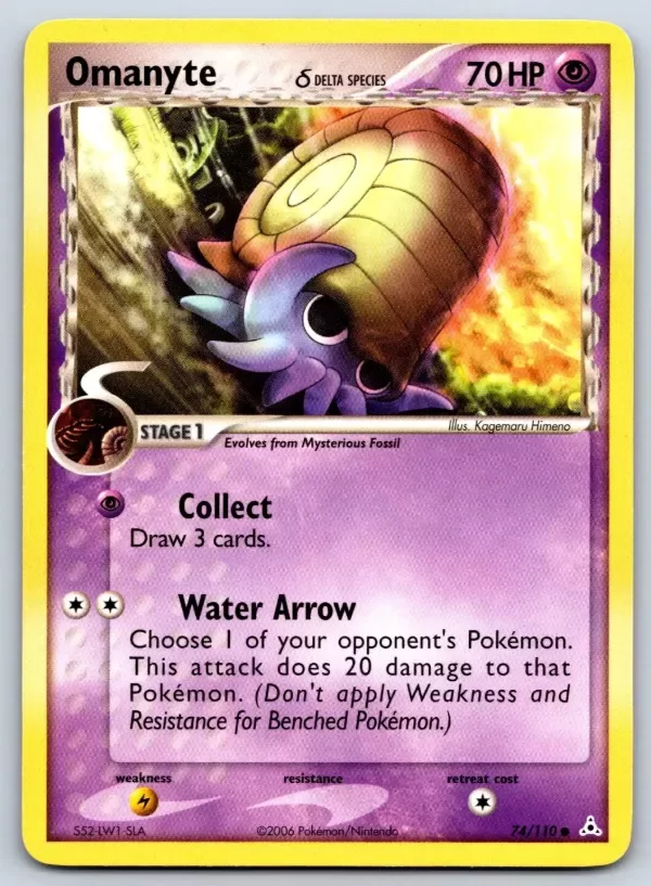 Producto - Omanyte Delta Species - EX Holon Phantoms 74/110 Kagemaru Himeno Pokemon Card
