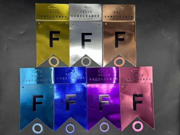 Producto - YJ0761 Banderin Feliz Cumpleaños Brillante Metalizados