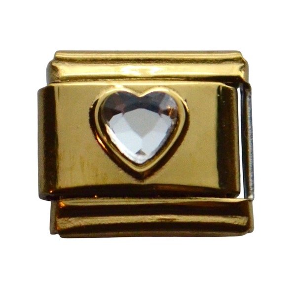 Producto - Charm Corazón Strass Blanco