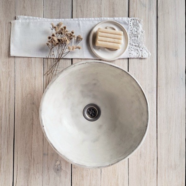 Producto - Bacha de gres Blanco antiguo 30cm - 3
