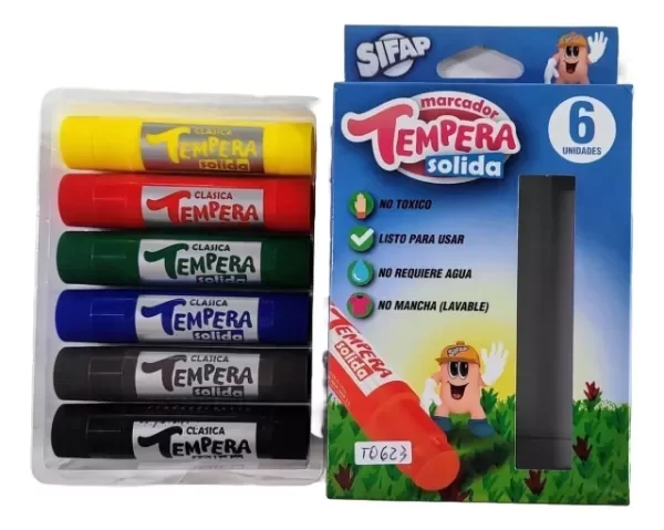 Producto - TEMPERA SOLIDA SIFAP CLAS. x6u. Surtida