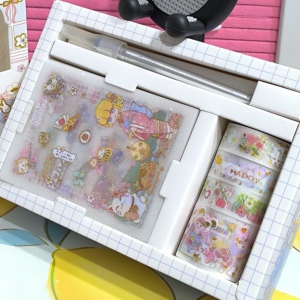 Producto - Washi tape - Laminas de stickers - Bisturí Craft Nena gatito