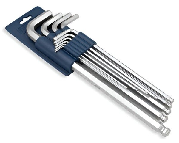 Producto - Llaves Allen extra largas cardanicas Bremen 10 piezas
