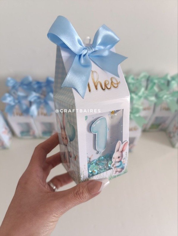 Producto - Cajas Golosineras Personalizadas Shaker Conejito Vintage. CraftBaires