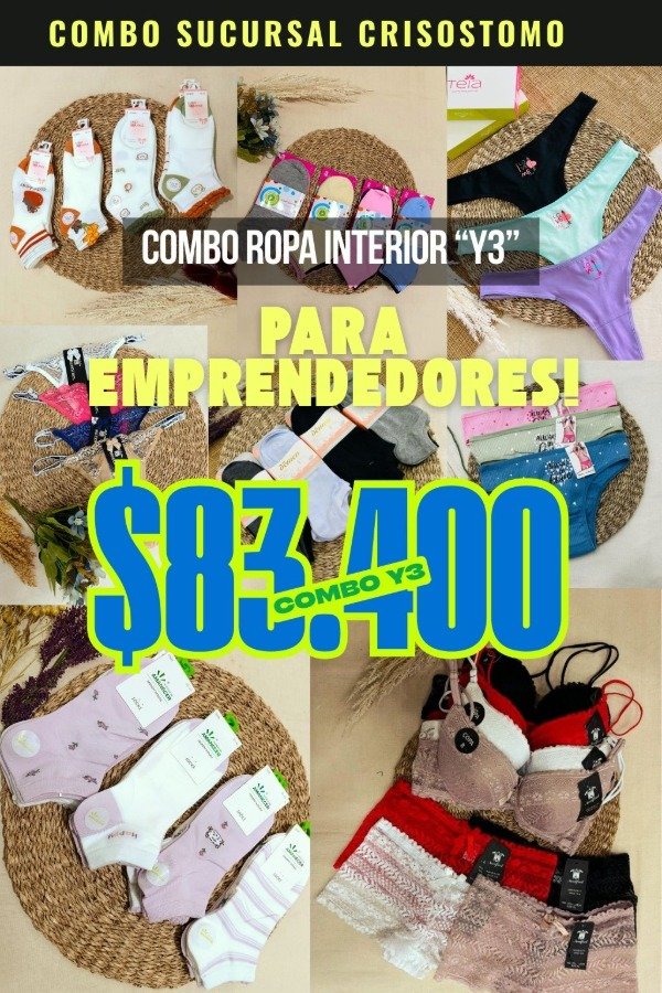 Producto - Combo Emprendedor Mix Articulos de Mujer Y3