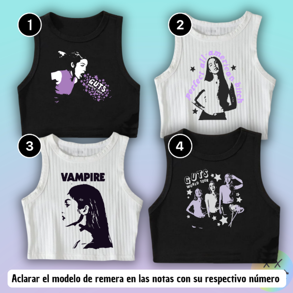 Producto - Musculosas Olivia Rodrigo #1
