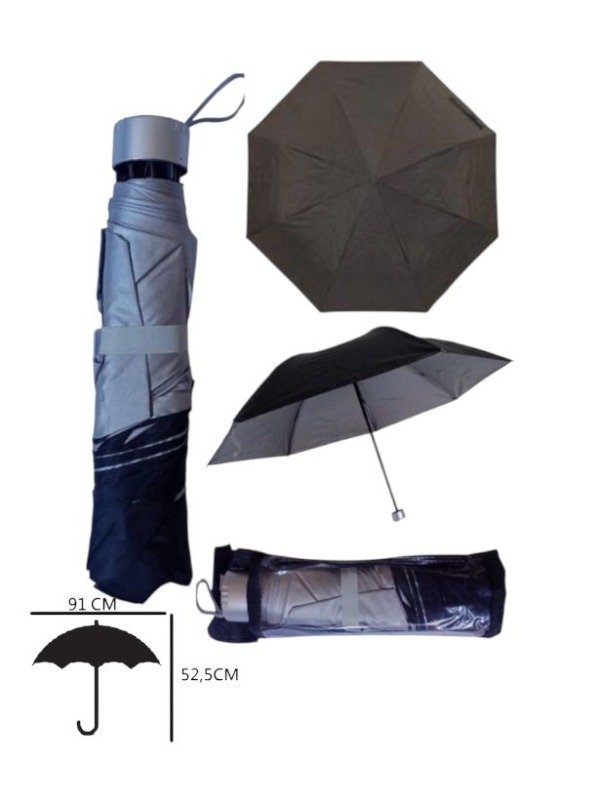 Producto - Paraguas Mini Negro c Plateado