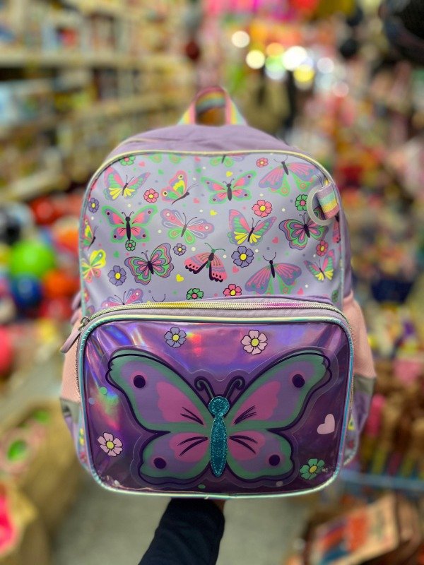 Producto - Mochila Mariposa Lila con brillo