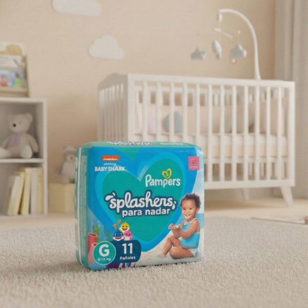 Producto - Pampers Splashers Baby Shark G x11