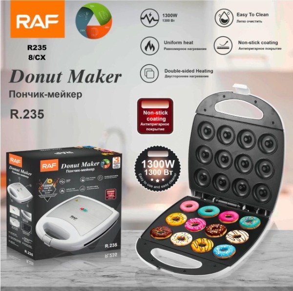 Producto - Máquina para 12 Mini Donas Antiadherente Raf-535
