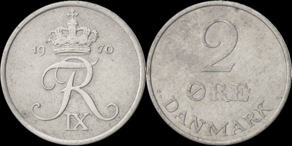 Producto - Dinamarca - 2 Ore (1970) KM #840.2