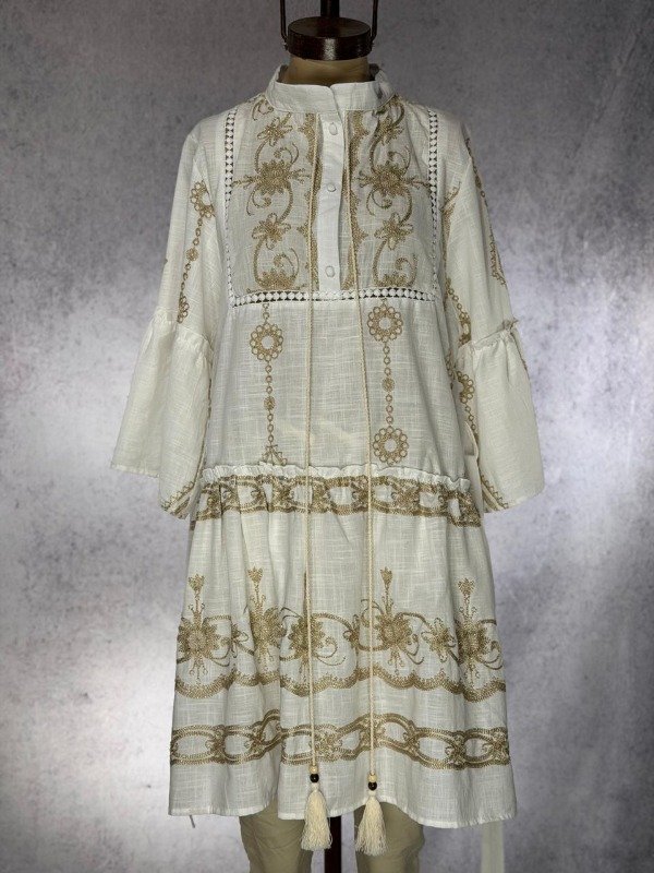 Producto - VESTIDO ITALIANO CAMISERO BORDADO PREMIUM