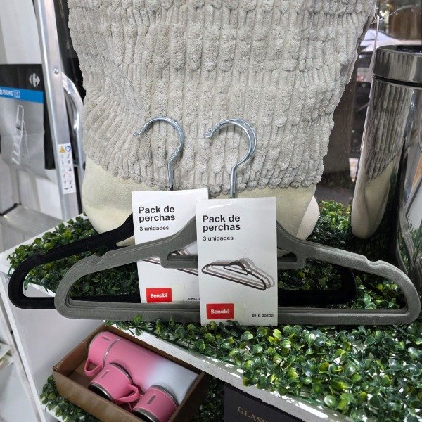 Producto - Set de 3 perchas Gamuzadas
