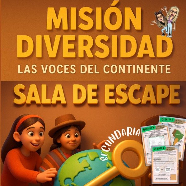 Producto - SALA DE ESCAPE. MISIÓN DIVERSIDAD. LAS VOCES DEL CONTINENTE. SECUNDARIA