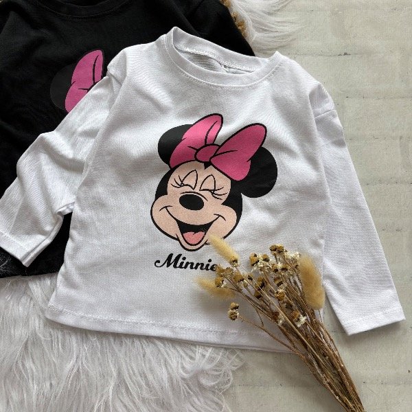 Producto - Camiseta Minnie en color blanco talles hasta 4 años
