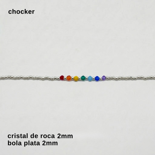 Producto - CHO #FP - Chocker arcoíris cristal de roca (DOLAR)