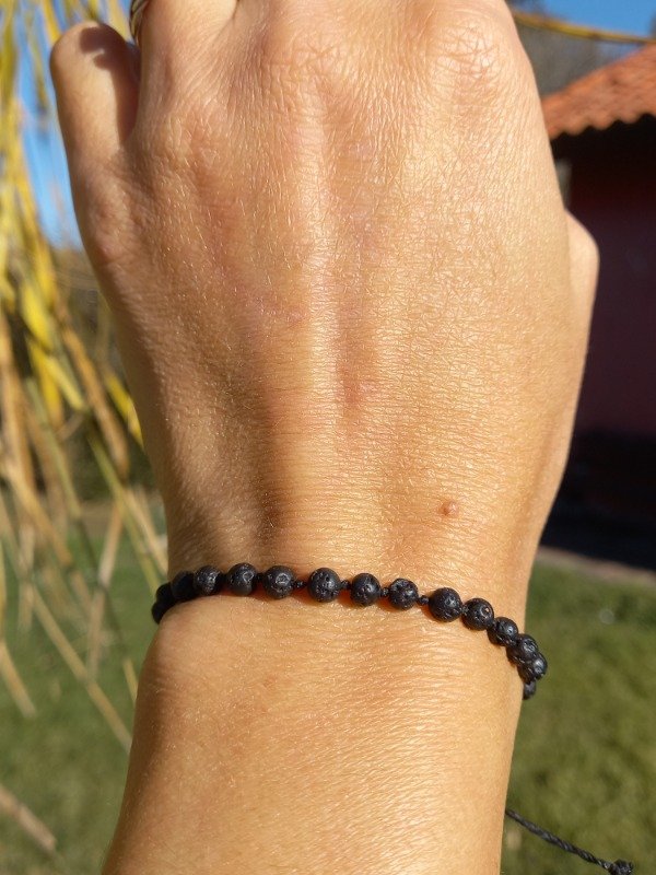 Producto - Pulsera de piedra volcanica ajustable - 3